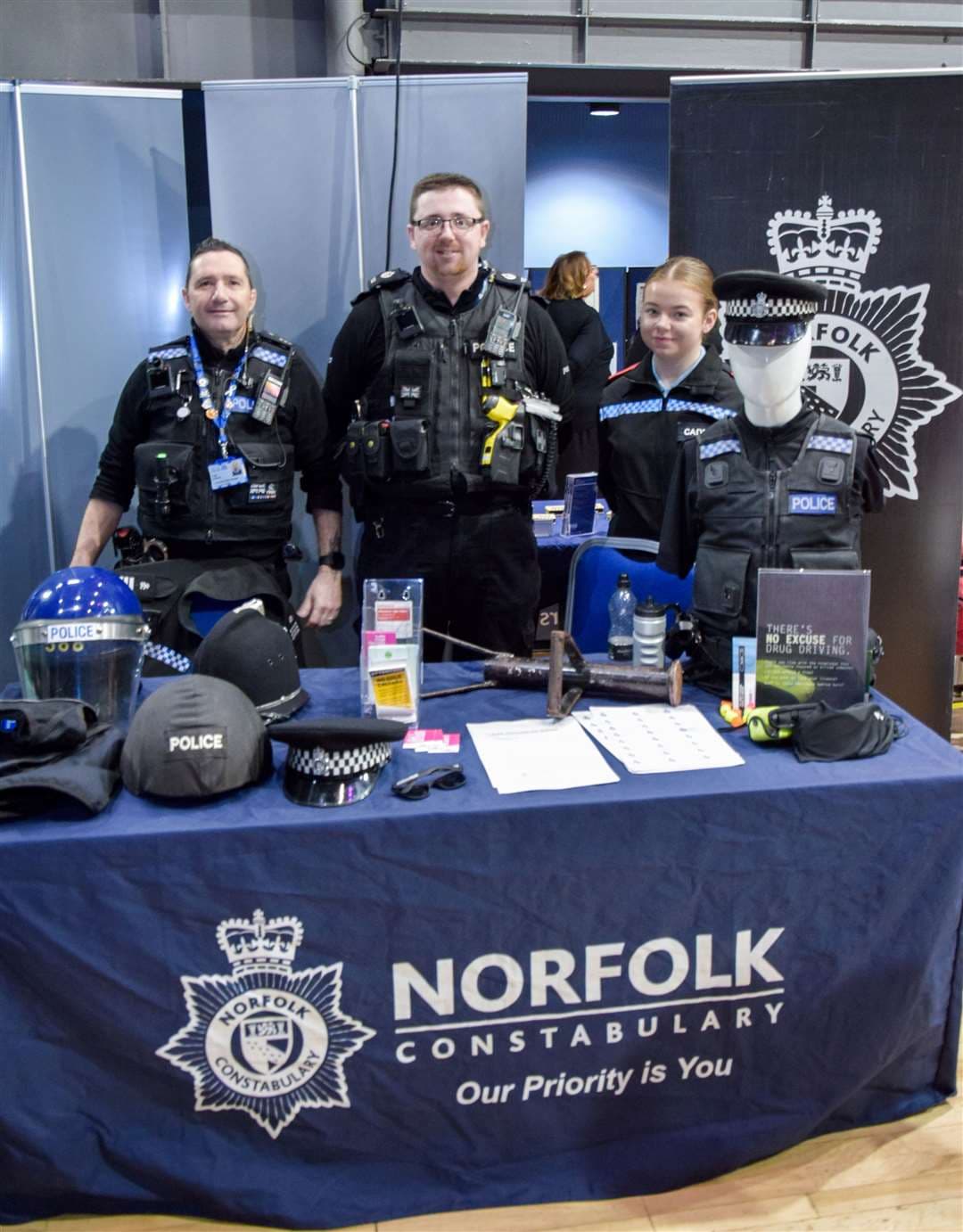 Members of Norfolk police manned a stall. Picture: West Norfolk Council