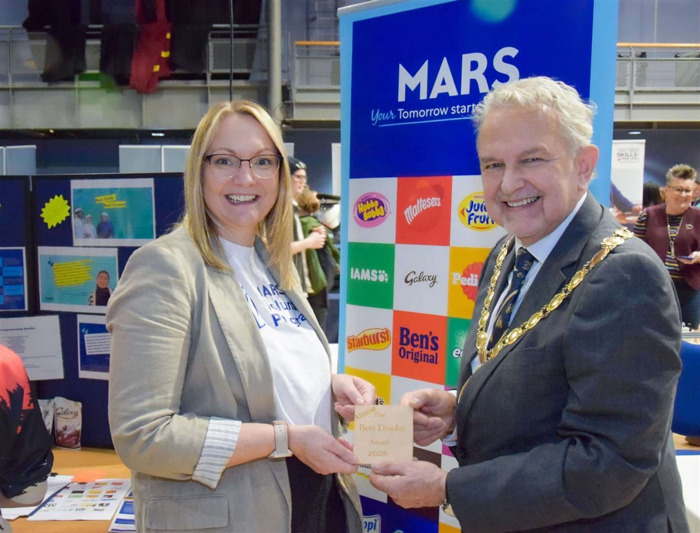 West Norfolk mayor Cllr Andy Bullen with a representative at the event. Picture: West Norfolk Council