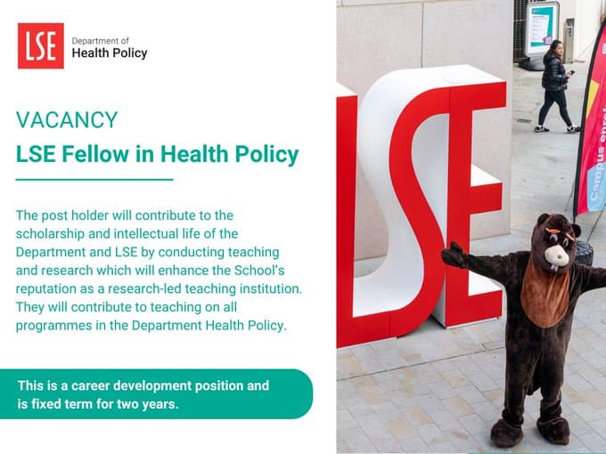 Land a Prestigious LSE Fellowship in Health Policy – Apply by June 2026!