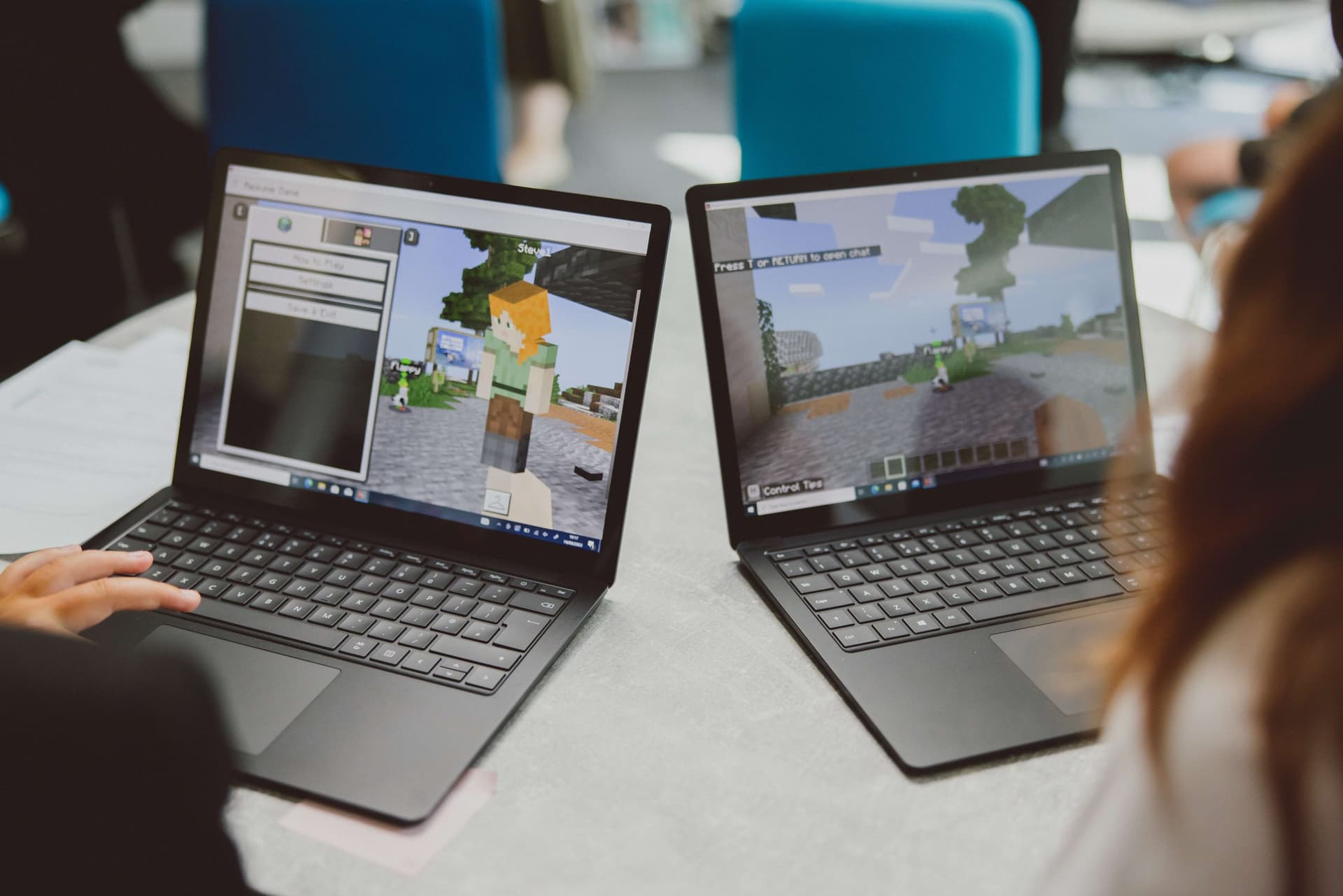 Students Engaged in Minecraft
