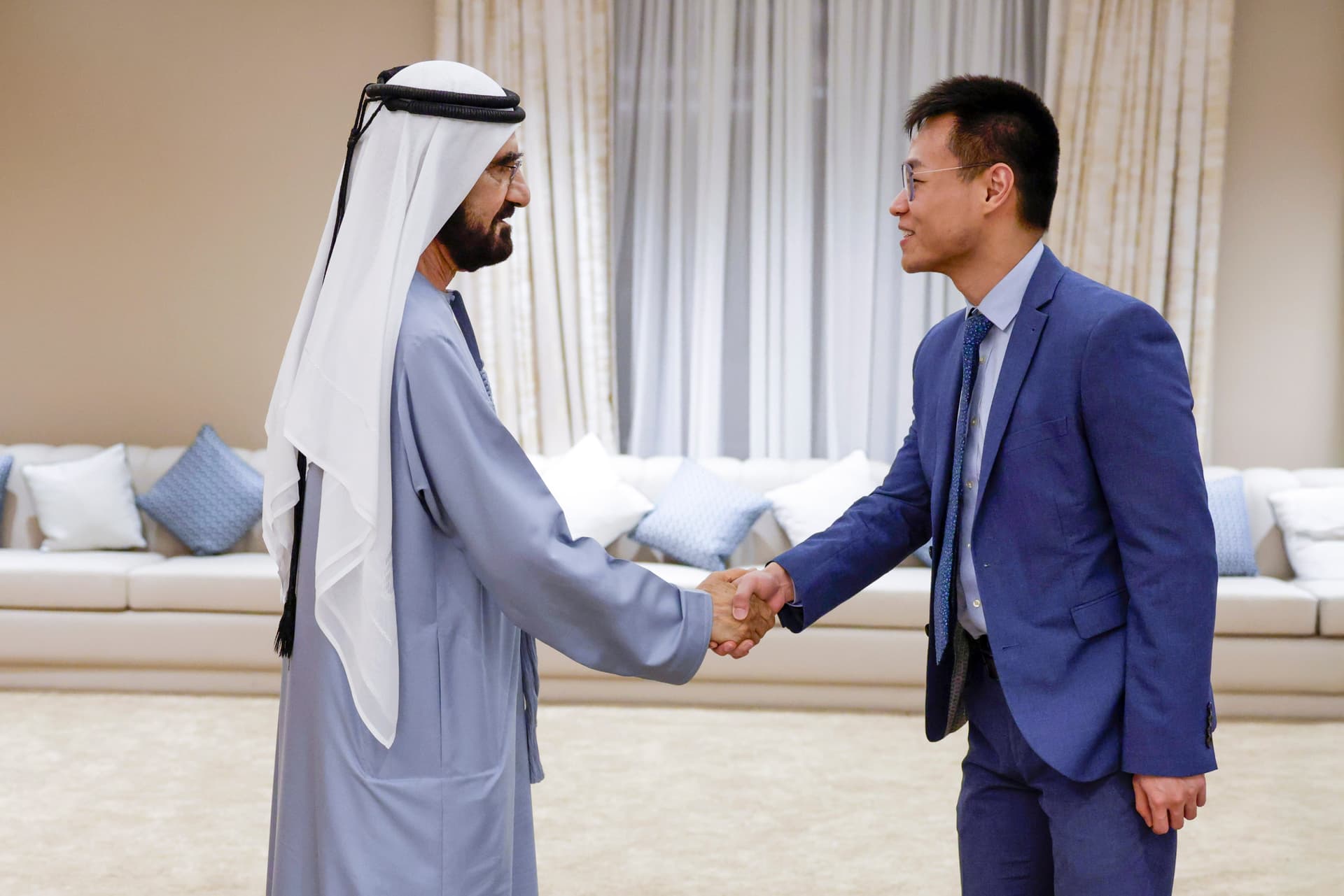 Sheikh Mohammed bin Rashid Al Maktoum, the ruler of Dubai, meeting recent alumni — a moment that underscores the city’s commitment to developing the next generation of talent