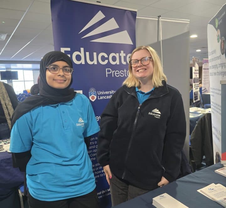 One of the stalls at the careers event