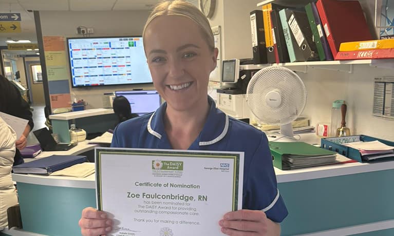 From Sales to Nursing: How a Coventry Graduate's Career Leap Led to a Prestigious Daisy Award Nomination