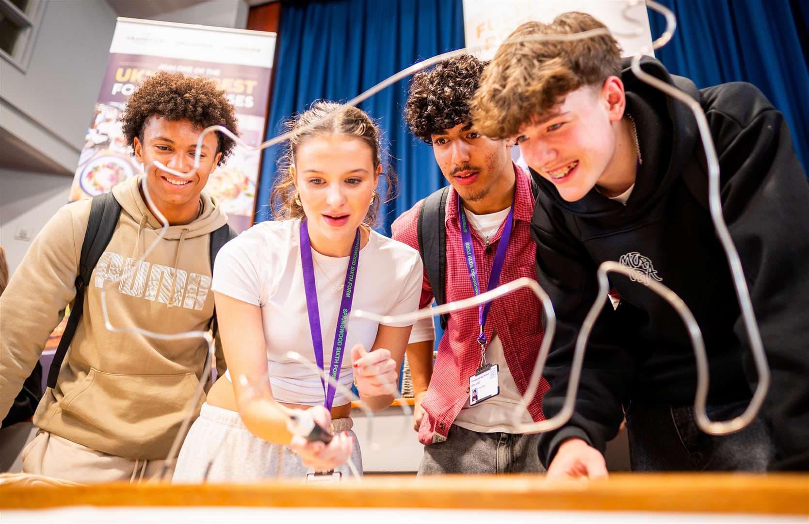 A popular skills task had students testing their nerves. Picture: Ian Burt