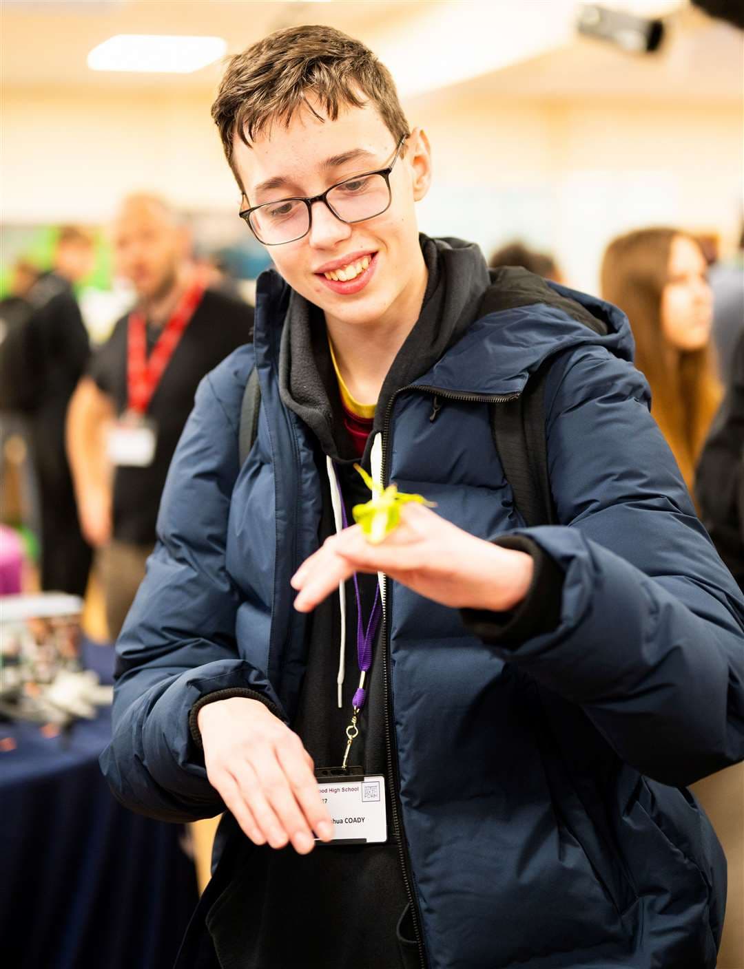 Creatures great and small were on hand to give students careers ideas. Picture: Ian Burt