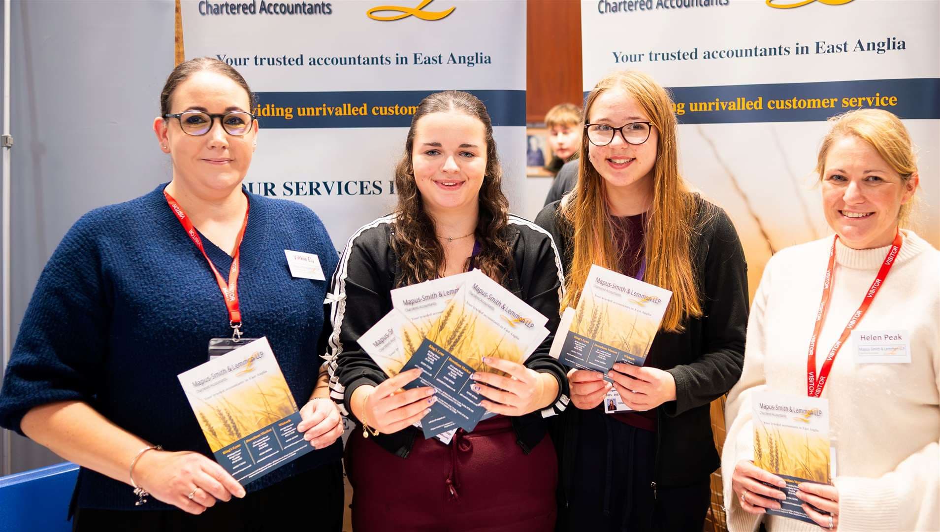 Representatives from Lynn's Mapus-Smith and Lemmon were on hand to talk about career choices. Picture: Ian Burt